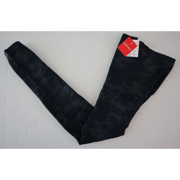 Spanx FL3515 Sz S (2-4) Black Camo Look at Me Now High-Waisted Seamless Leggings - Picture 7 of 11